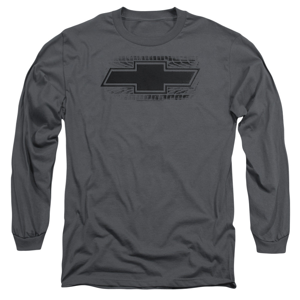 Chevrolet Bowtie Burnout-Adult Long Sleeve-Charcoal