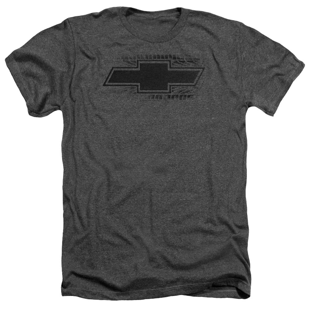 Chevrolet Bowtie Burnout-Adult Regular Fit Heather Short Sleeve-Charcoal