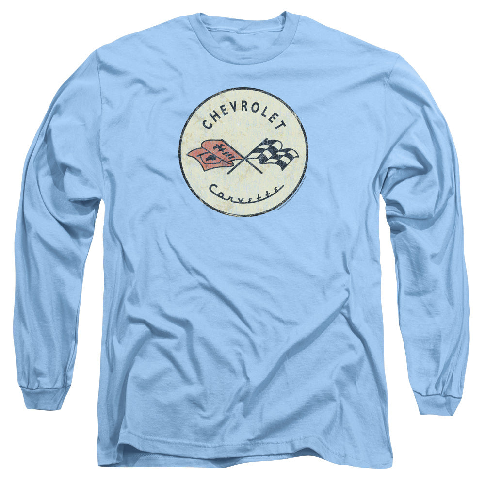 Chevrolet C1 Corvette Old Vette-Adult Long Sleeve-Carolina Blue