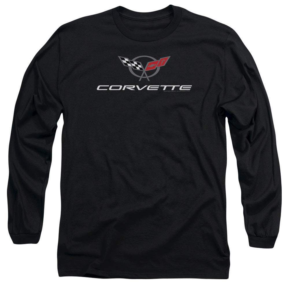 Chevrolet C5 Corvette Modern Emblem-Adult Long Sleeve-Black