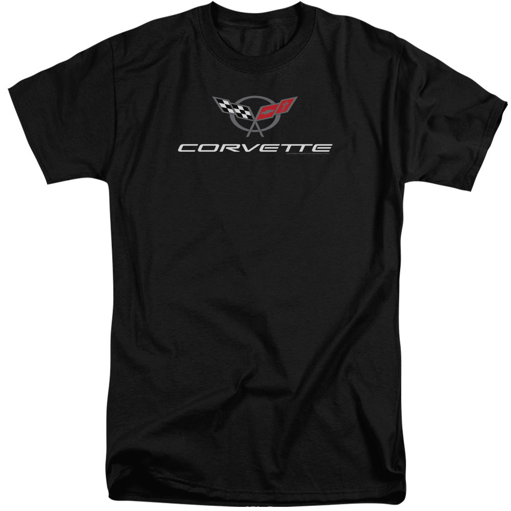 Chevrolet C5 Corvette Modern Emblem-Adult Tall Fit Short Sleeve-Black