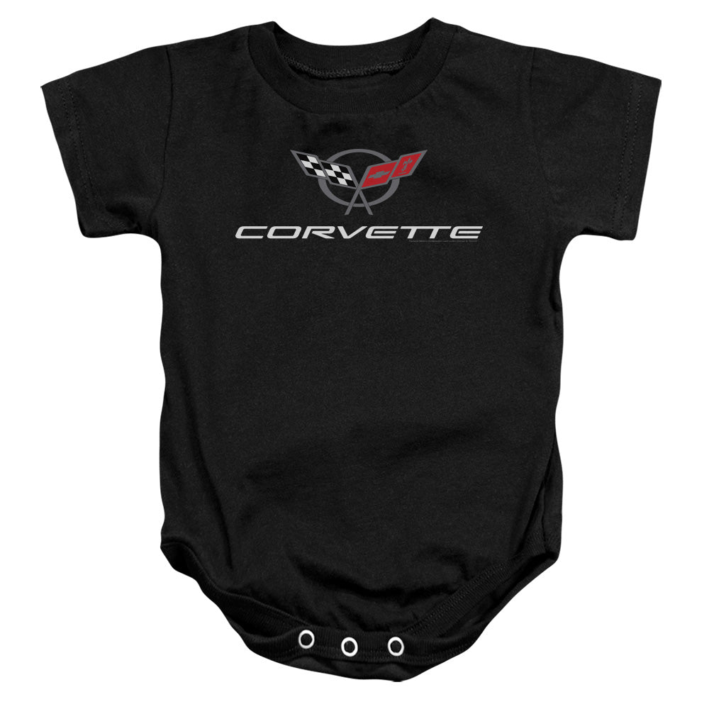 Chevrolet C5 Corvette Modern Emblem-Infant Snapsuit-Black