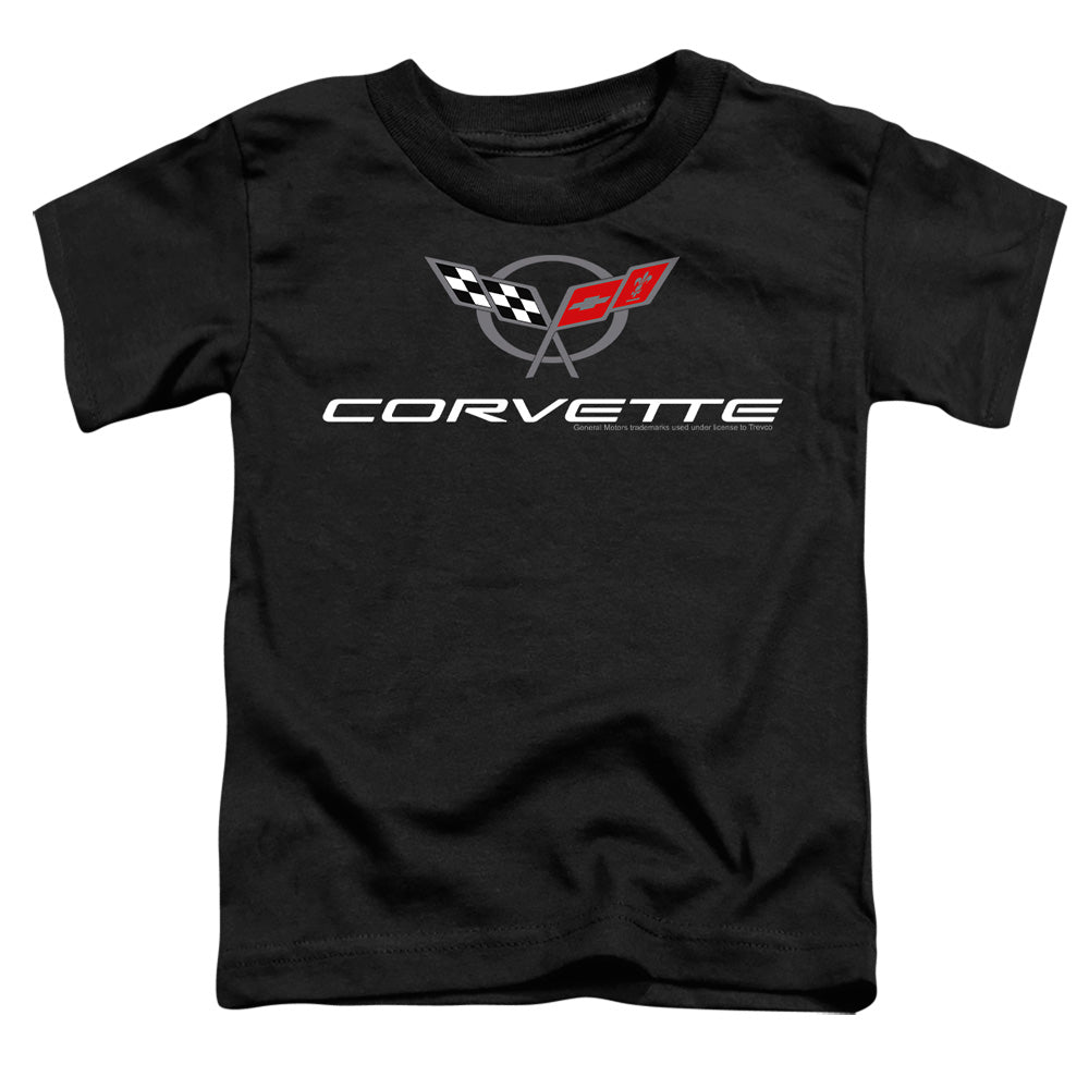 Chevrolet C5 Corvette Modern Emblem - Toddler Short Sleeve - Black