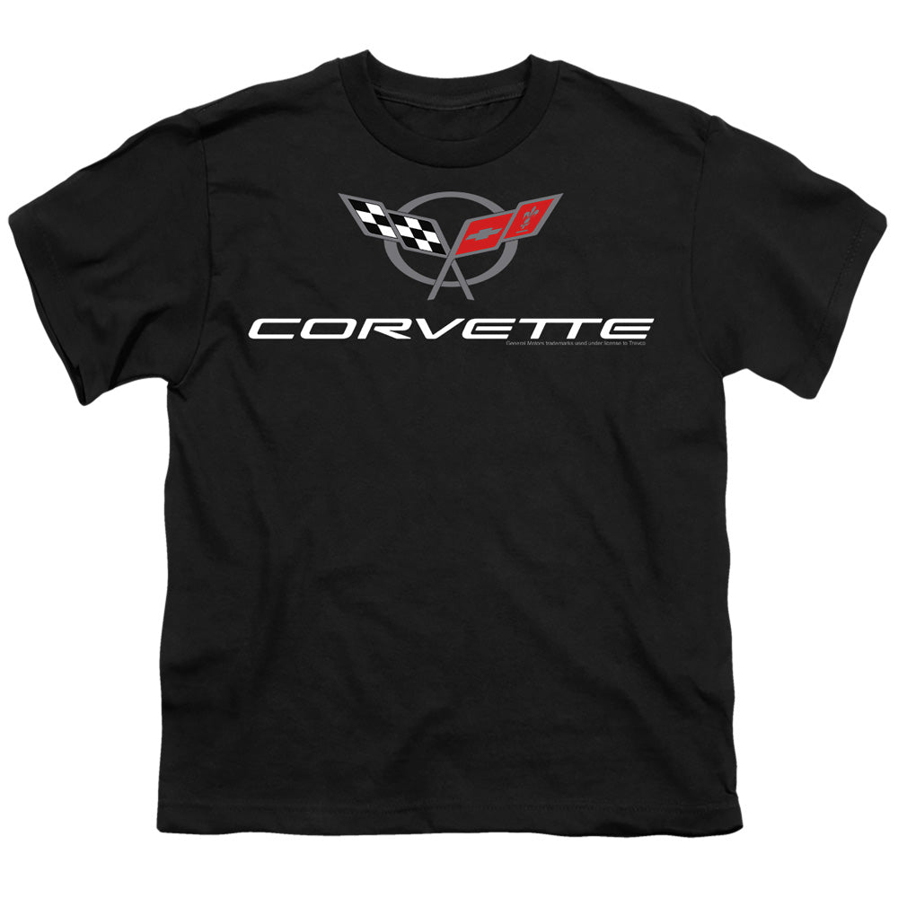 Chevrolet C5 Corvette Modern Emblem - Youth Short Sleeve - Black