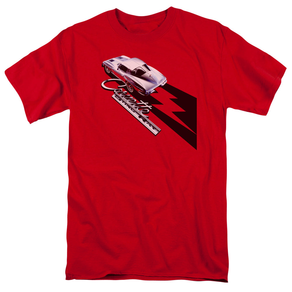 Chevrolet C2 Corvette Split Window Sting Ray - Adult Regular Fit Short Sleeve - Red