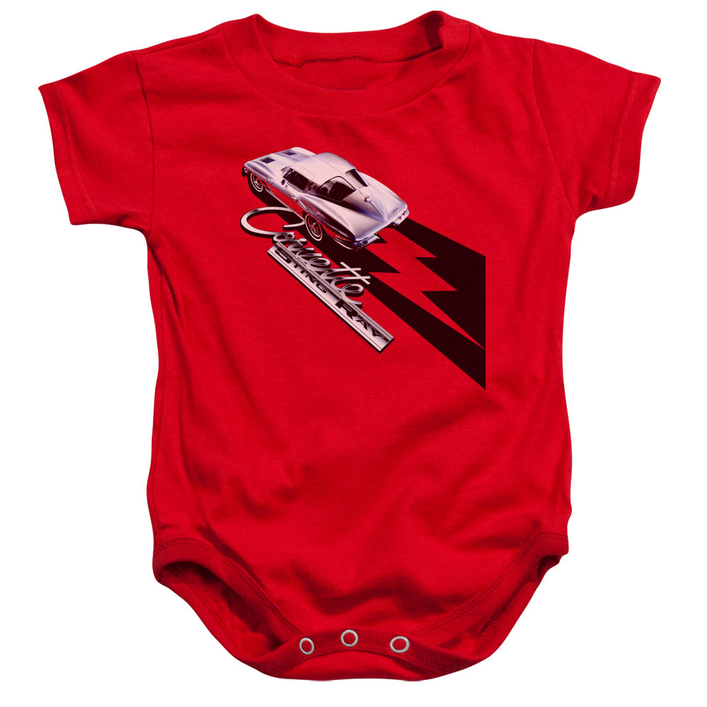 Chevrolet C2 Corvette Split Window Sting Ray Infant Snapsuit - Red