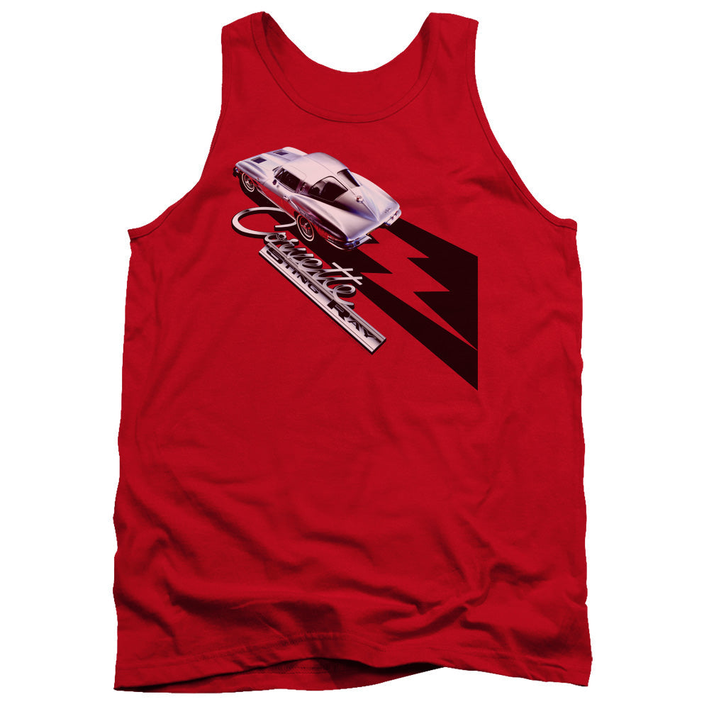 Chevrolet C2 Corvette Split Window Sting Ray - Adult Tank Top - Red
