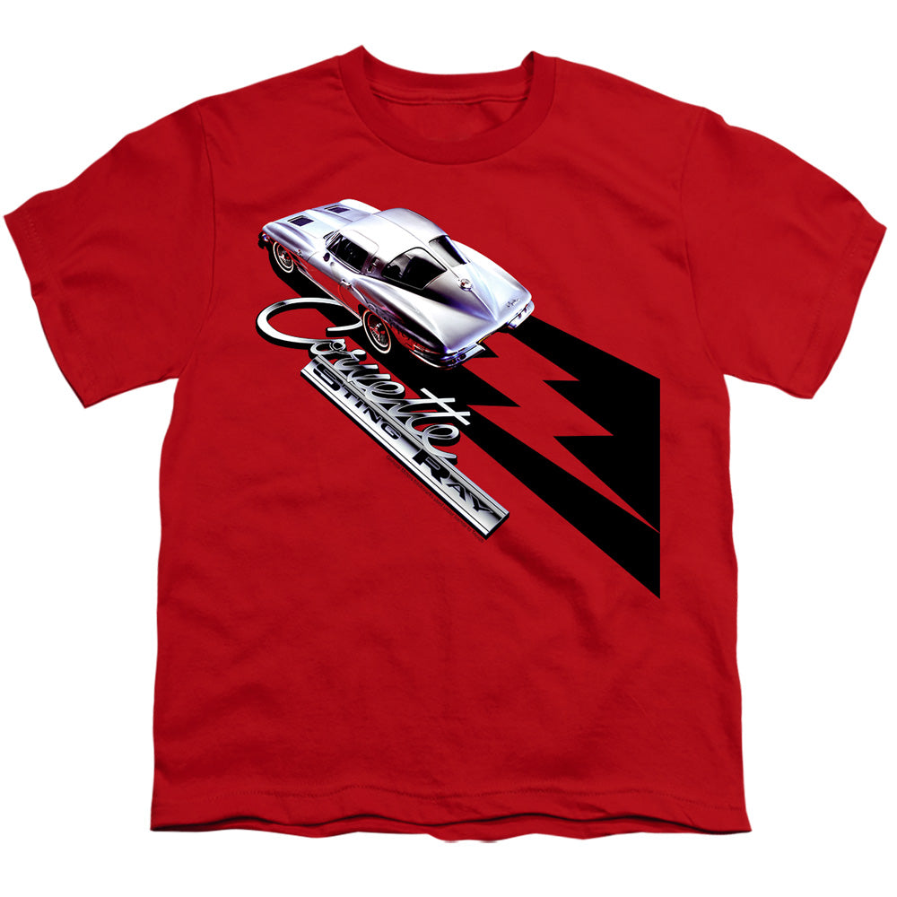 Chevrolet C2 Corvette Split Window Sting Ray-Youth Short Sleeve-Red