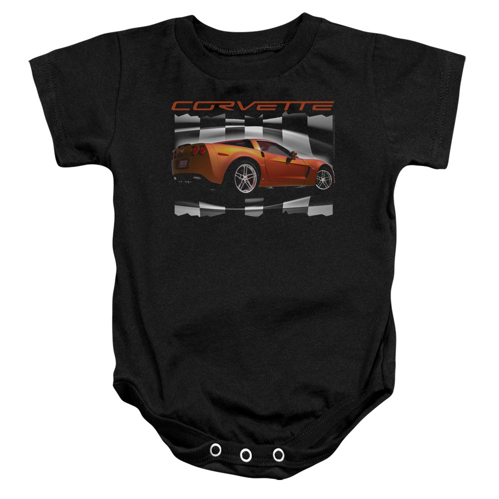 Chevrolet C6 Corvette Z06 Orange-Infant Snapsuit-Black