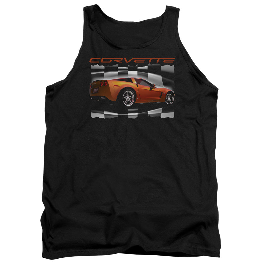 Chevrolet C6 Corvette Z06 Orange-Adult Tank Top-Black