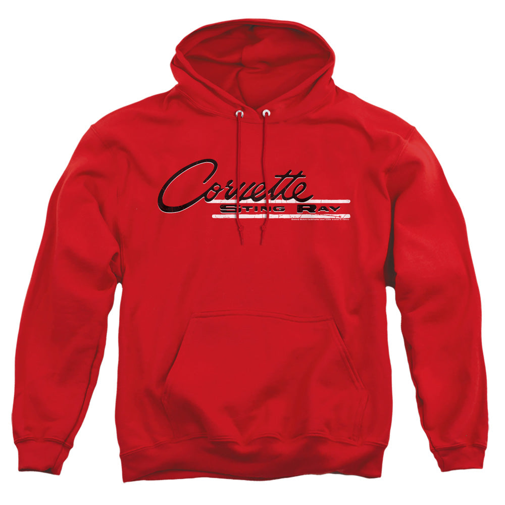 Chevrolet C2 Corvette Retro Stingray-Adult Pullover Hoodie-Red