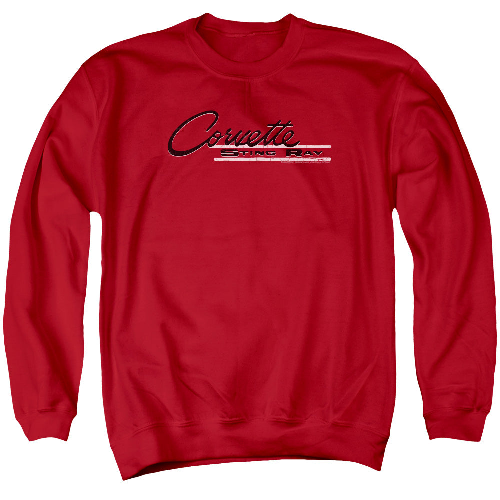 Chevrolet C2 Corvette Retro Stingray-Adult Crewneck Sweatshirt-Red