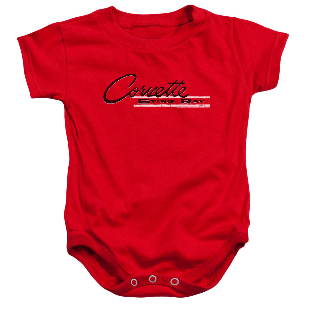 Chevrolet C2 Corvette Retro Stingray-Infant Snapsuit-Red