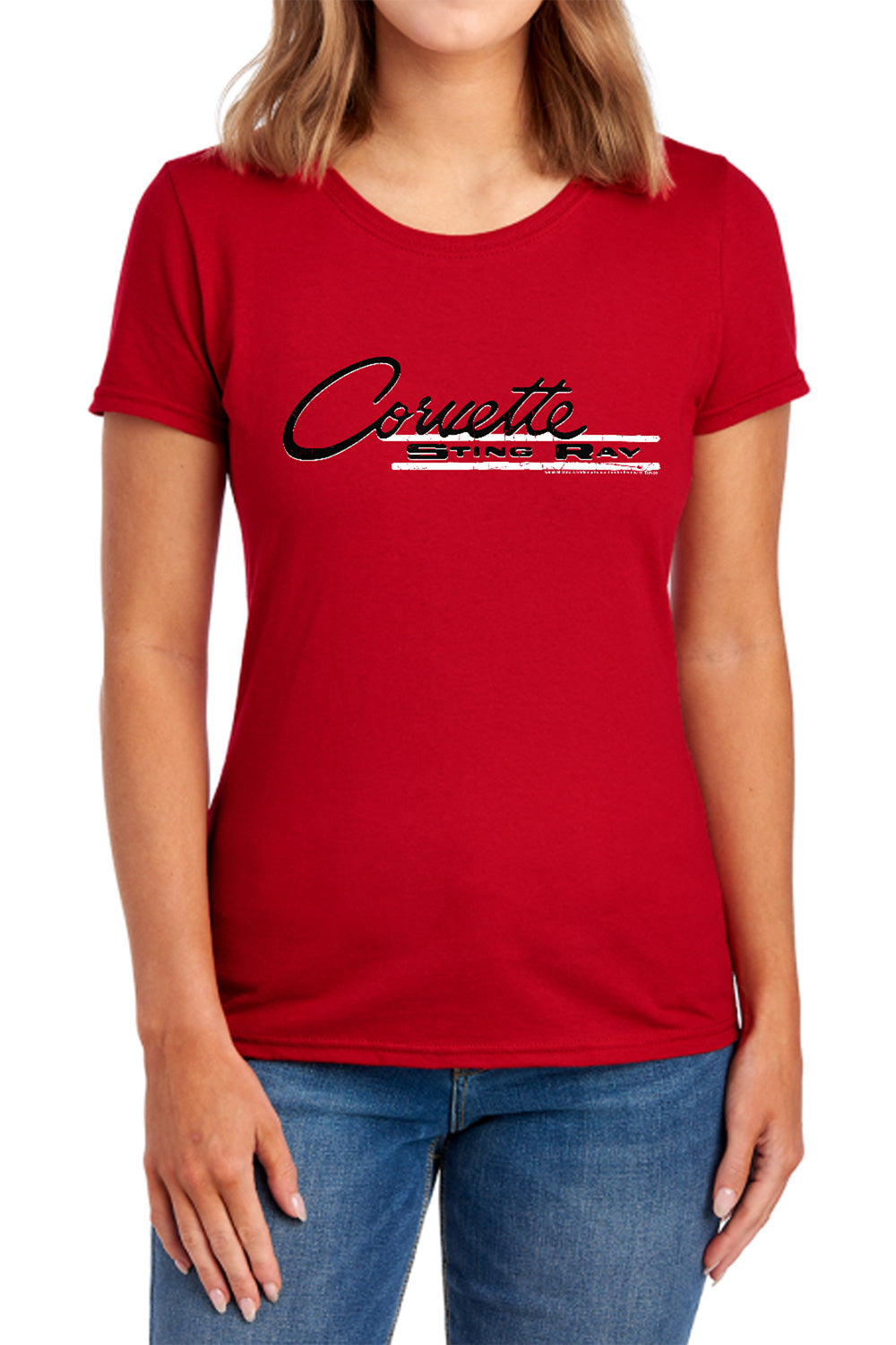 Chevrolet C2 Corvette Retro Stingray-Women's Short Sleeve-Red