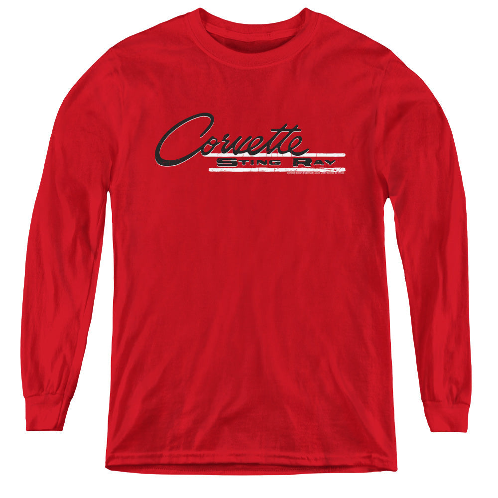 Chevrolet C2 Corvette Retro Stingray-Long Sleeve Youth-Red