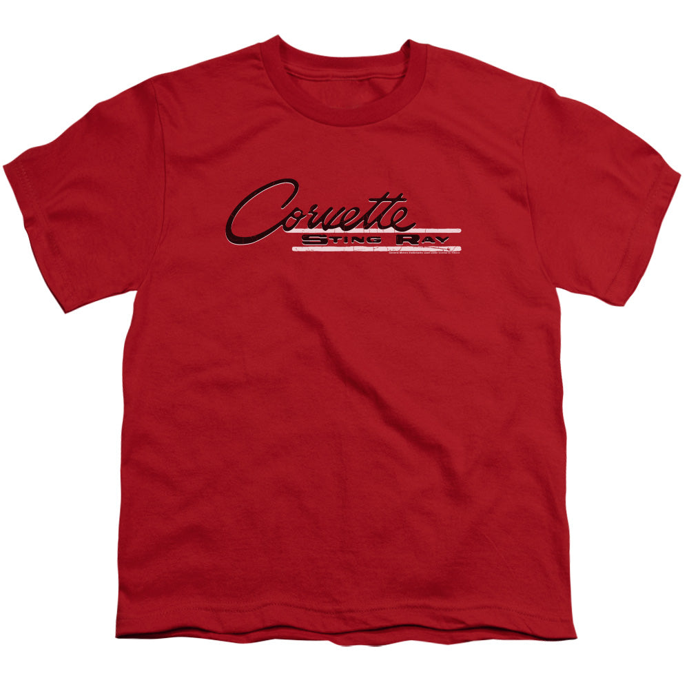 Chevrolet C2 Corvette Retro Stingray Youth Tee | Red Short Sleeve