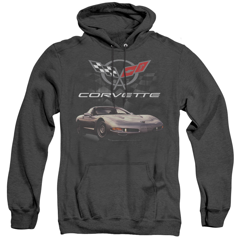 Chevrolet C5 Corvette Checkered Past-Adult Hoodie-Black