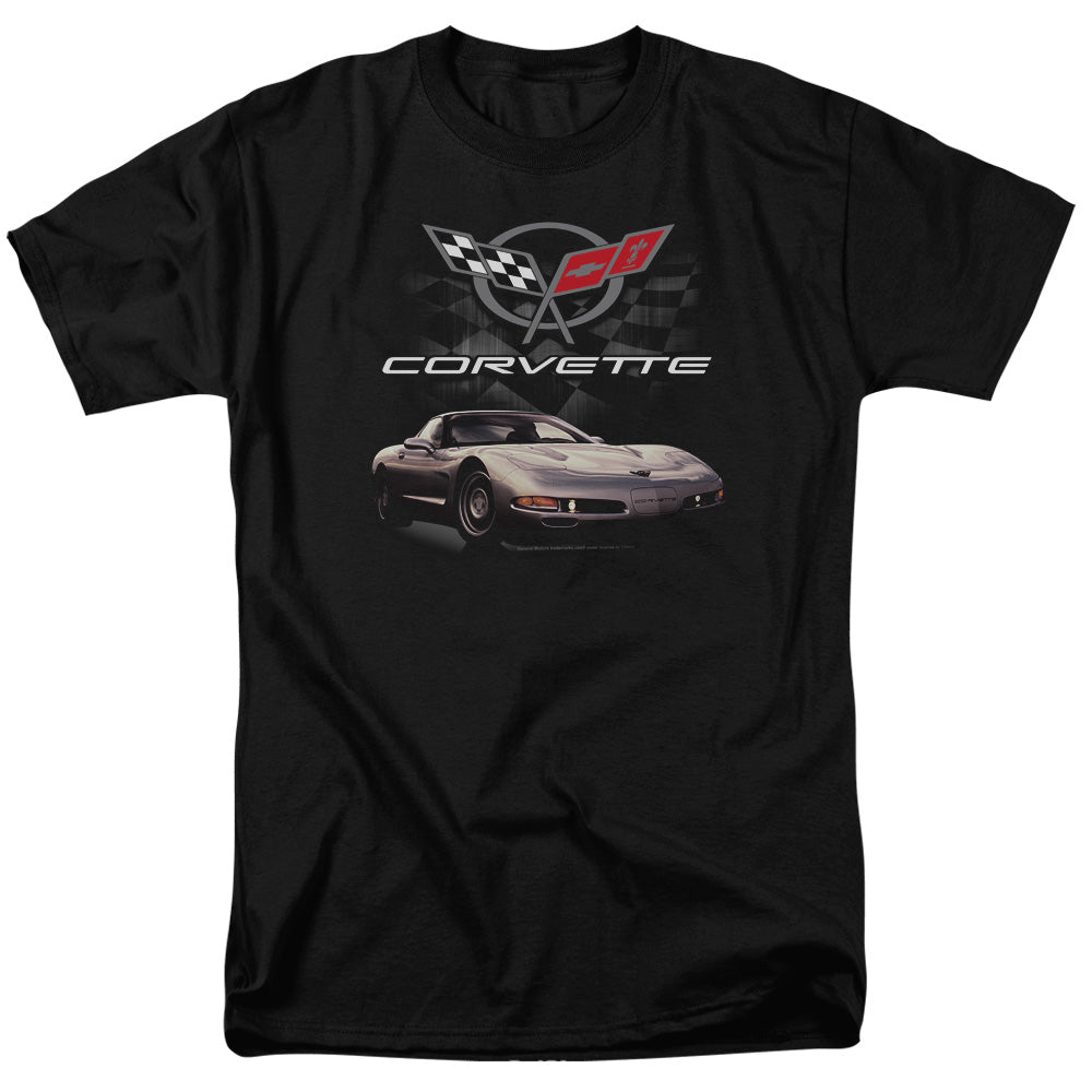 Chevrolet C5 Corvette Checkered Past-Adult Regular Fit Short Sleeve