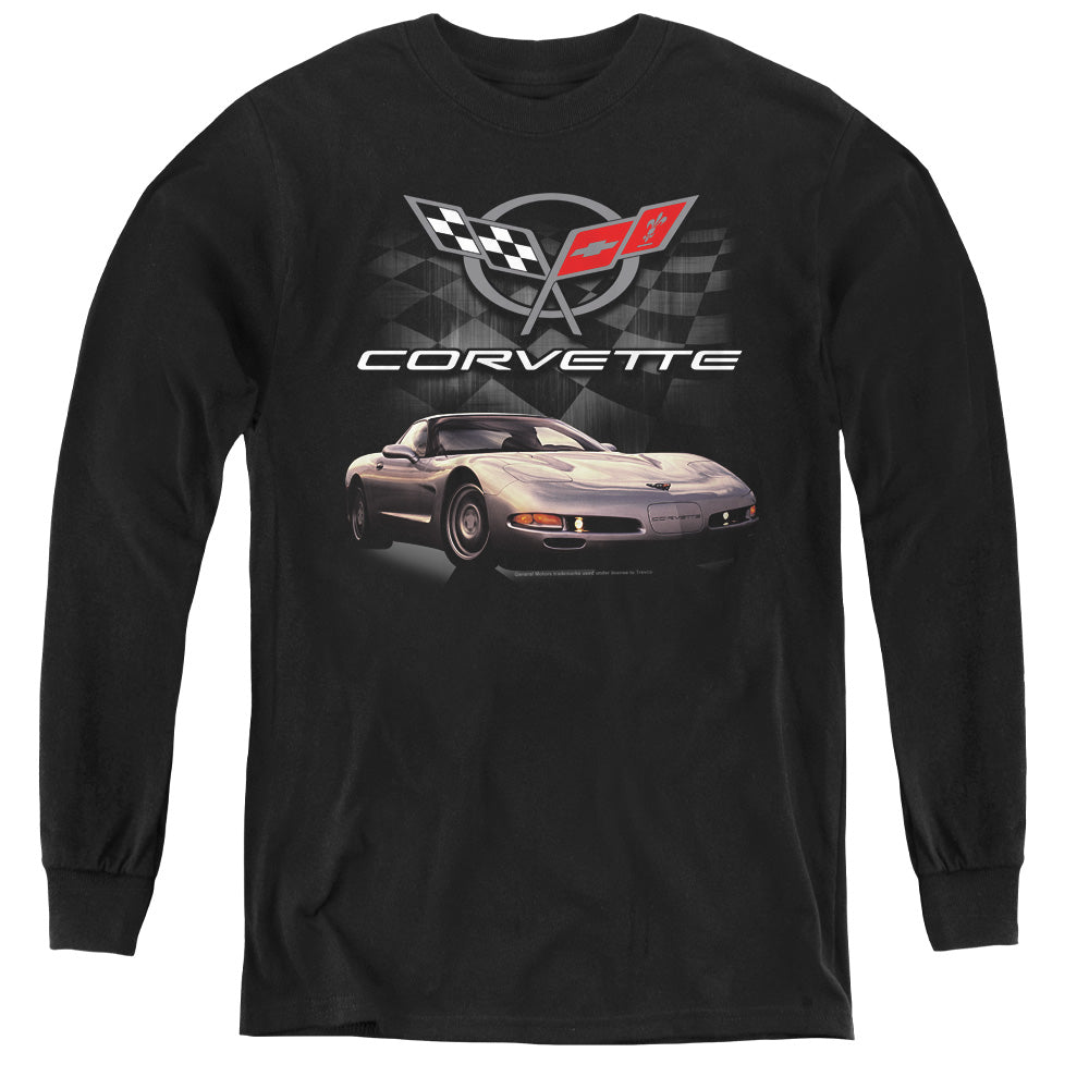 Chevrolet C5 Corvette Checkered Past-L/s Youth-Black