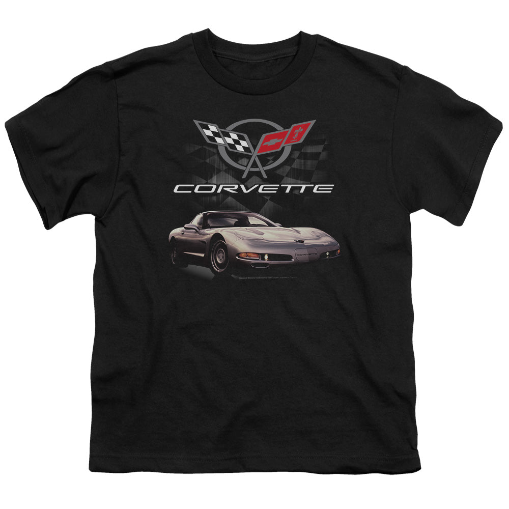 Chevrolet C5 Corvette Checkered Past - Youth Short Sleeve - Black