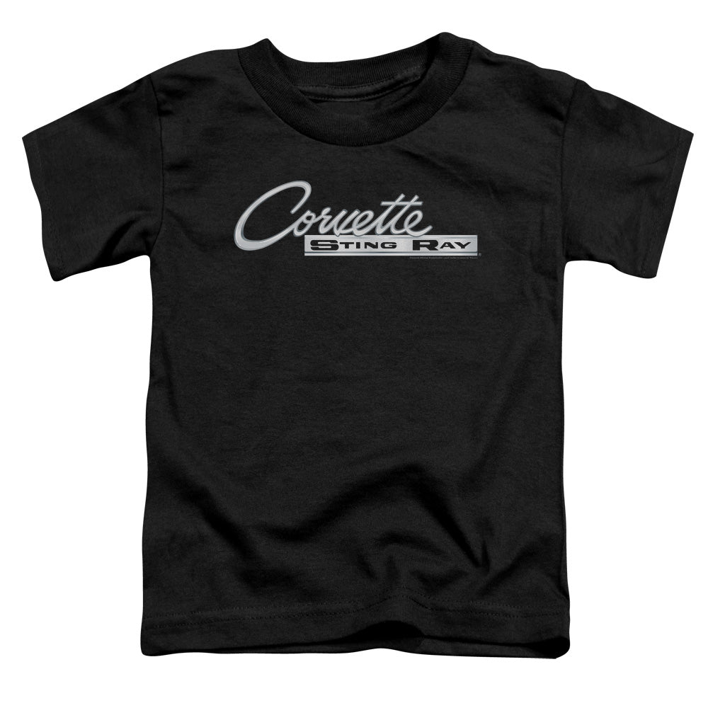 Chevrolet C2 Corvette Stingray Logo - Toddler Short Sleeve - Black