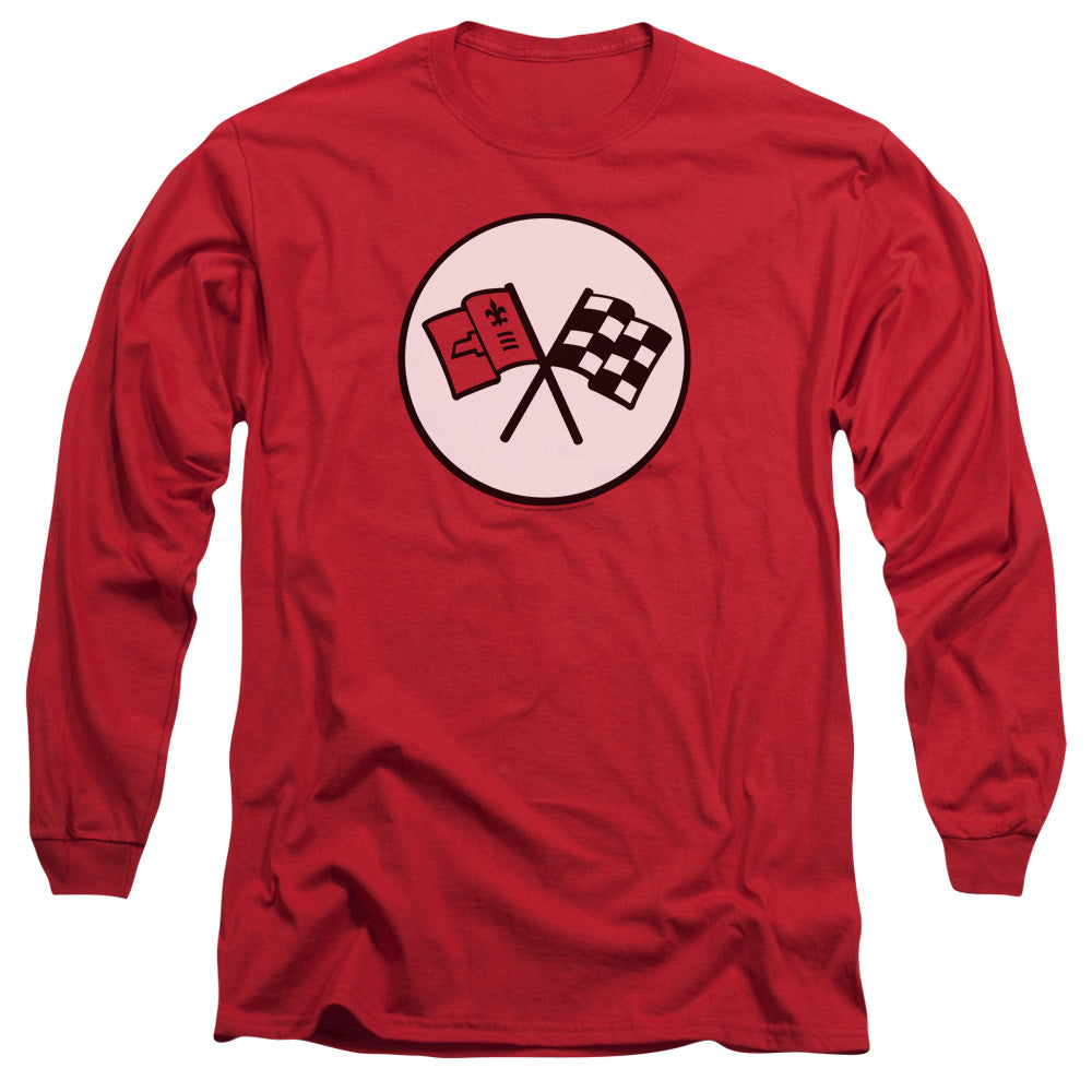 C2 Corvette Logo-Adult Long Sleeve-Red