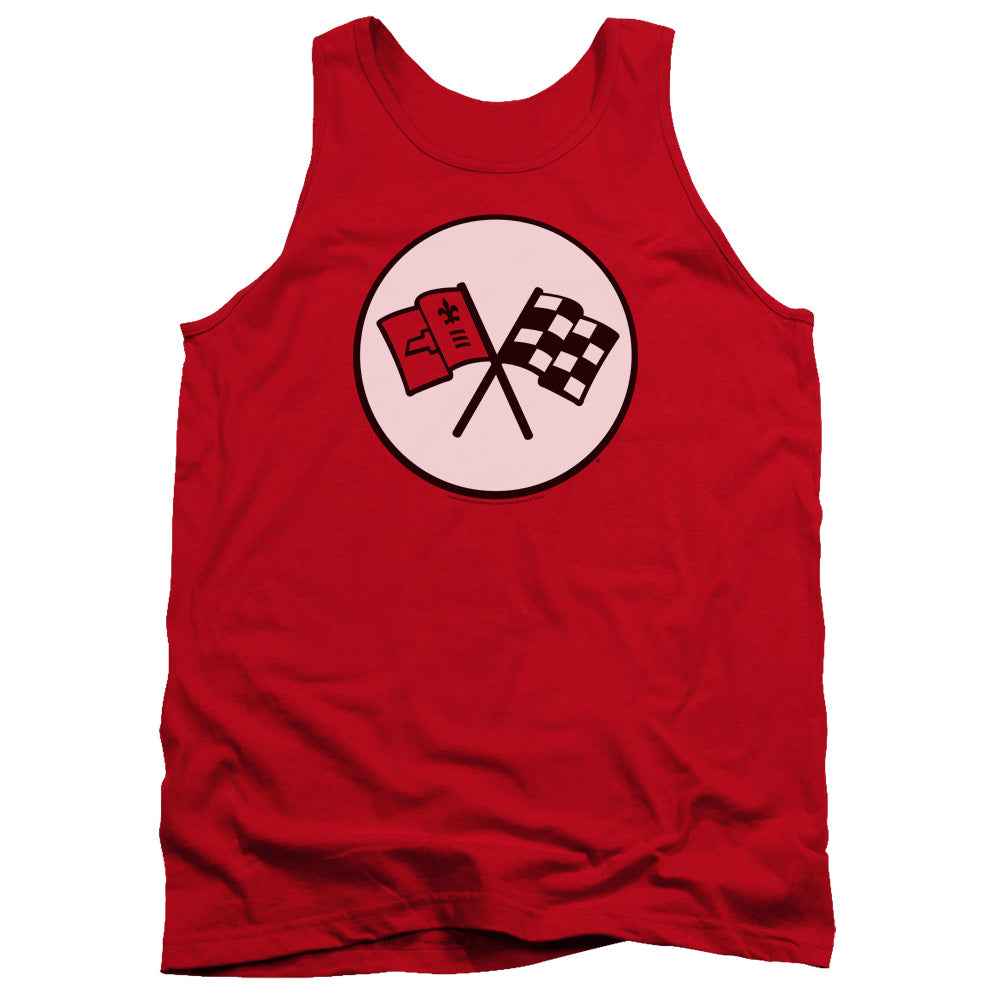 C2 Corvette Logo-Adult Tank Top-Red