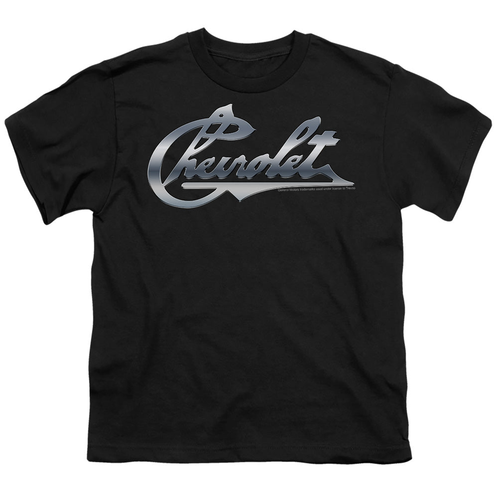 Chevrolet Chrome Vintage Chevy Bowtie - Youth Short Sleeve - Black
