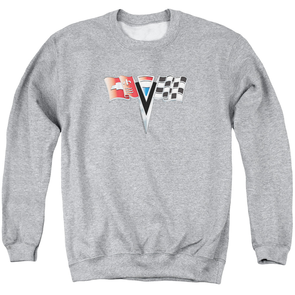 C2 Corvette Nose Emblem-Adult Crewneck Sweatshirt-Athletic Heather