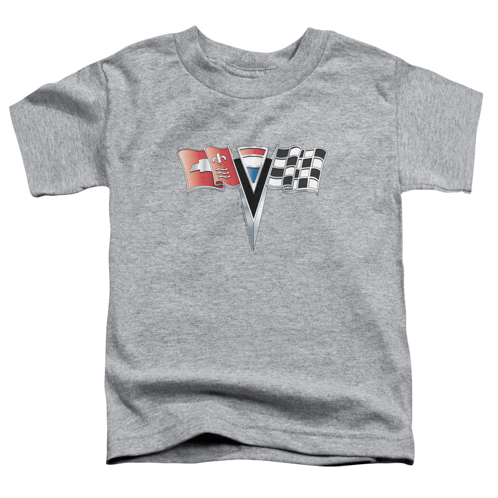 Chevrolet C2 Corvette Nose Emblem - Toddler Short Sleeve - Athletic Heather