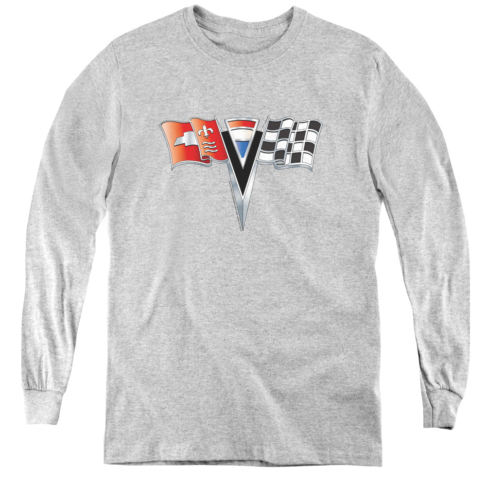 C2 Corvette Nose Emblem-L/S Youth-Athletic Heather
