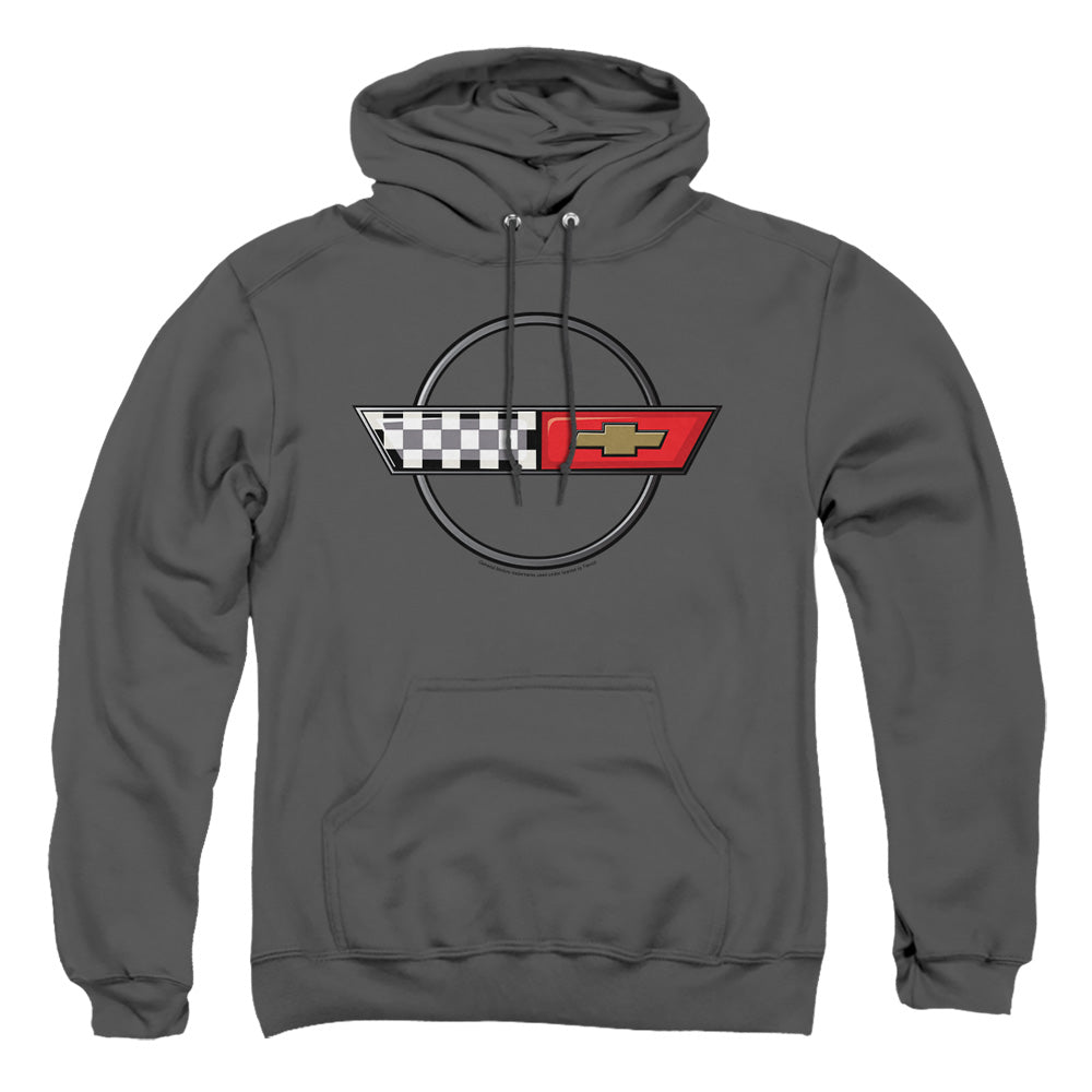 C4 Corvette Logo-Adult Pullover Hoodie-Charcoal