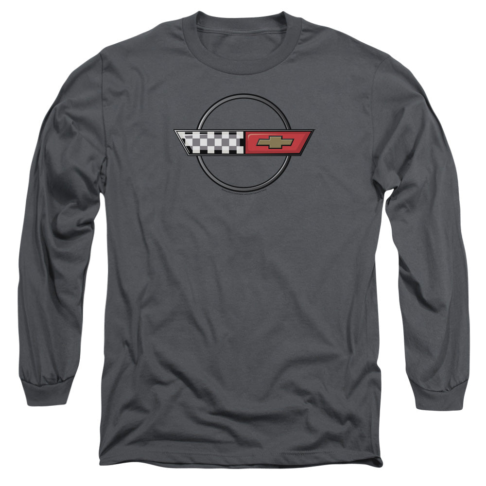 C4 Corvette Logo-Adult Long Sleeve-Charcoal