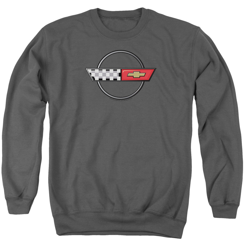 C2 Corvette Logo-Adult Crewneck Sweatshirt-Charcoal