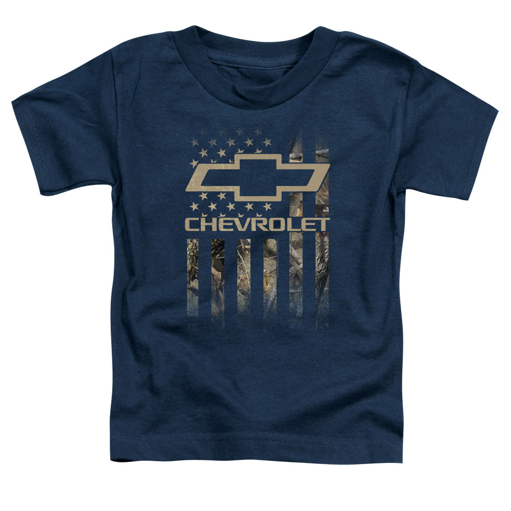Chevrolet Camo Flag - Toddler Short Sleeve - Navy