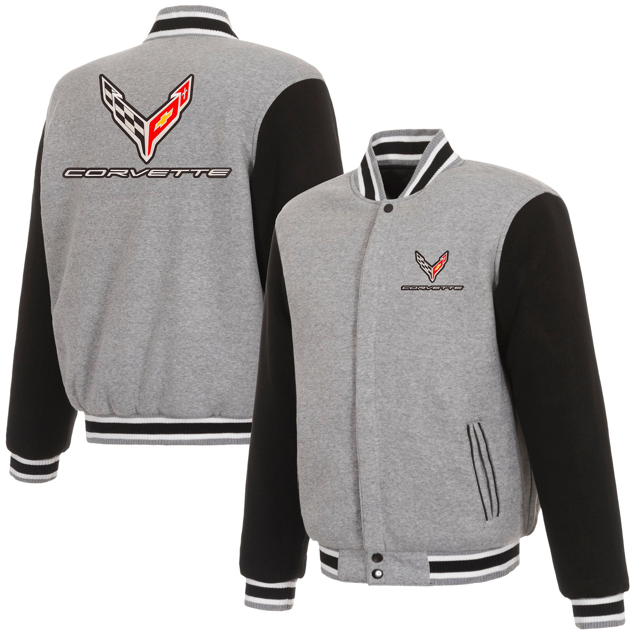 Corvette C8 Reversible Two-Tone Fleece Jacket