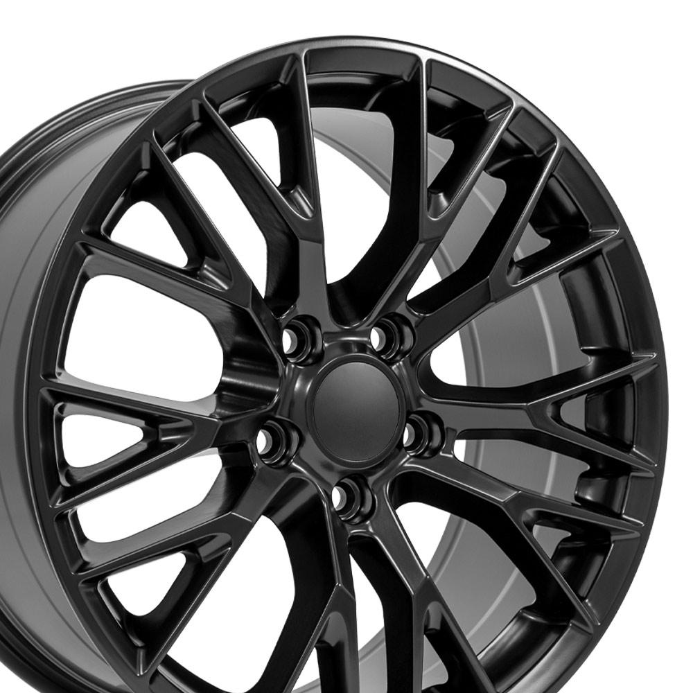C5/C6 1997-2013 Corvette 18x8.5 Black Replica Wheel (Front Only) - CV22