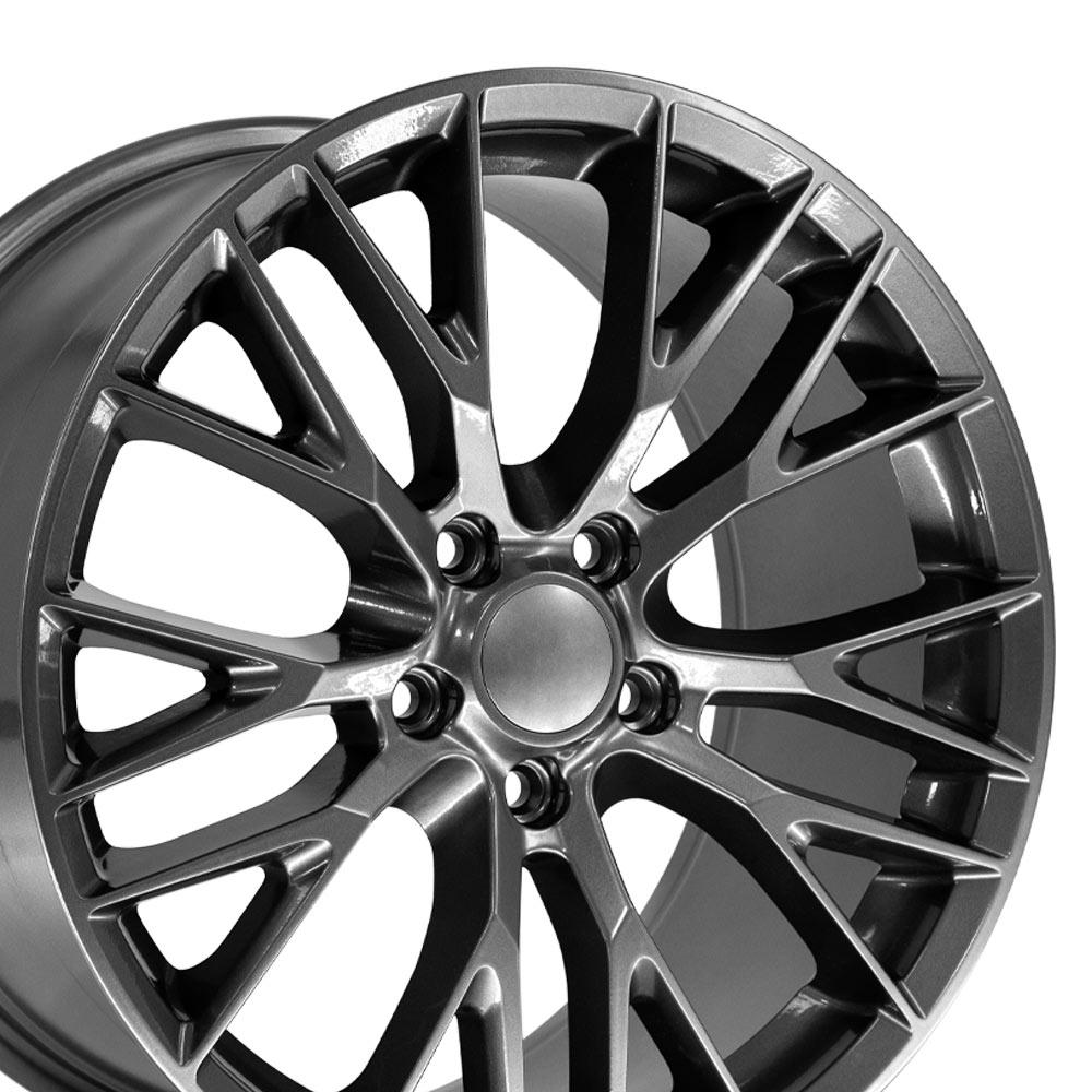 C6 2005-2013 Corvette C7 Z06 Replica Wheel 19x10 Gunmetal (Rear Only) - CV22