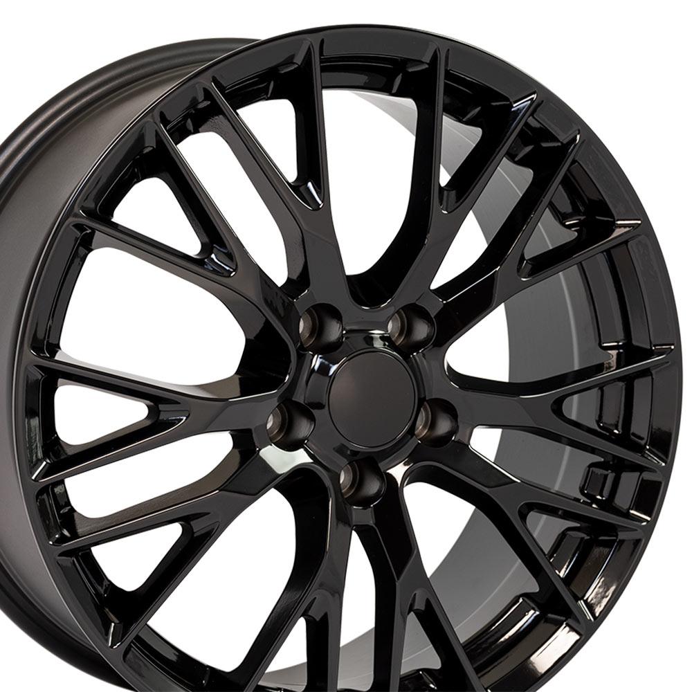 C6/C7 2005-2019 Corvette C7 Z06 19x8.5 Black Replica Wheel (Front Only) - CV22