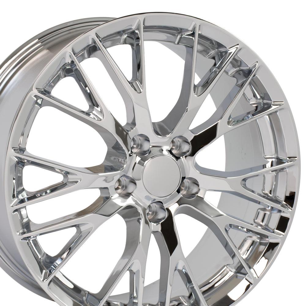 C6/C7 2005-2019 Corvette C7 Z06 19x8.5 Chrome Replica Wheel (Front Only)- CV22