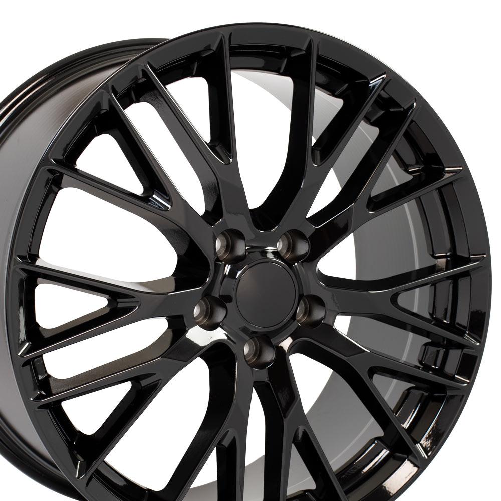 C6/C7 2005-2019 Corvette C7 Z06 20x10 Black Replica Wheel (Rear Only)- CV22