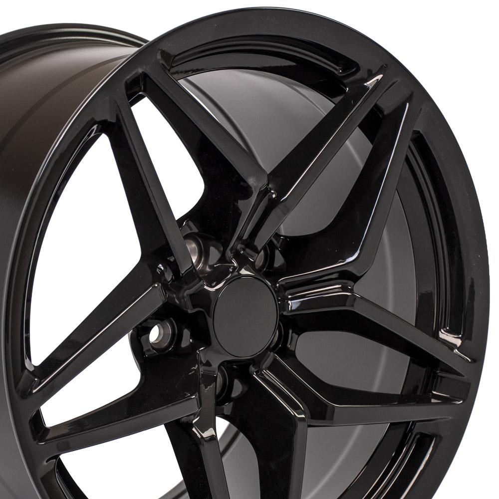 C4 1988-2004 Corvette C7 ZR1 Black Replica Wheel 18x10.5 (Rear Only)- CV31