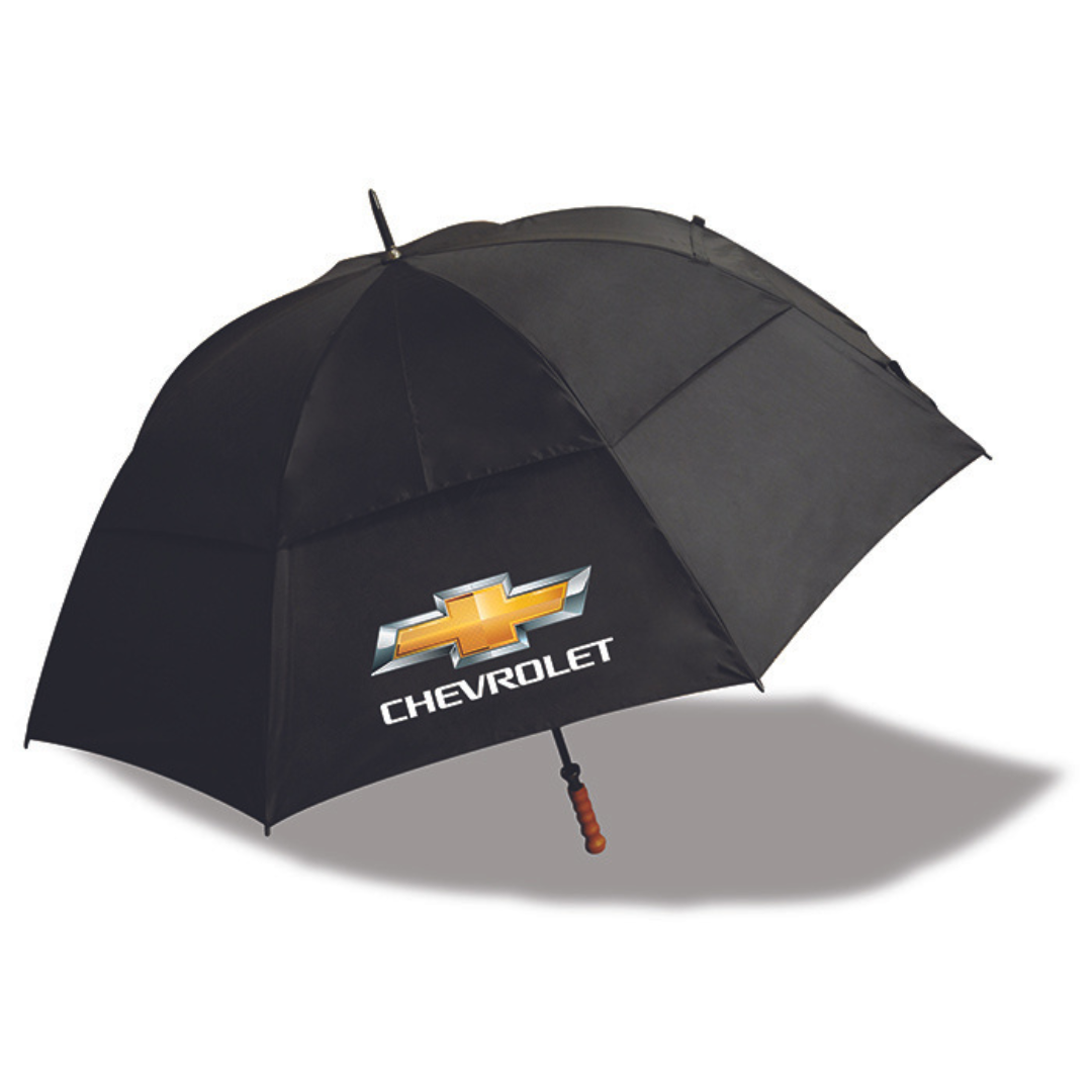 chevrolet patio umbrella Chevrolet Gold Bowtie Black Umbrella