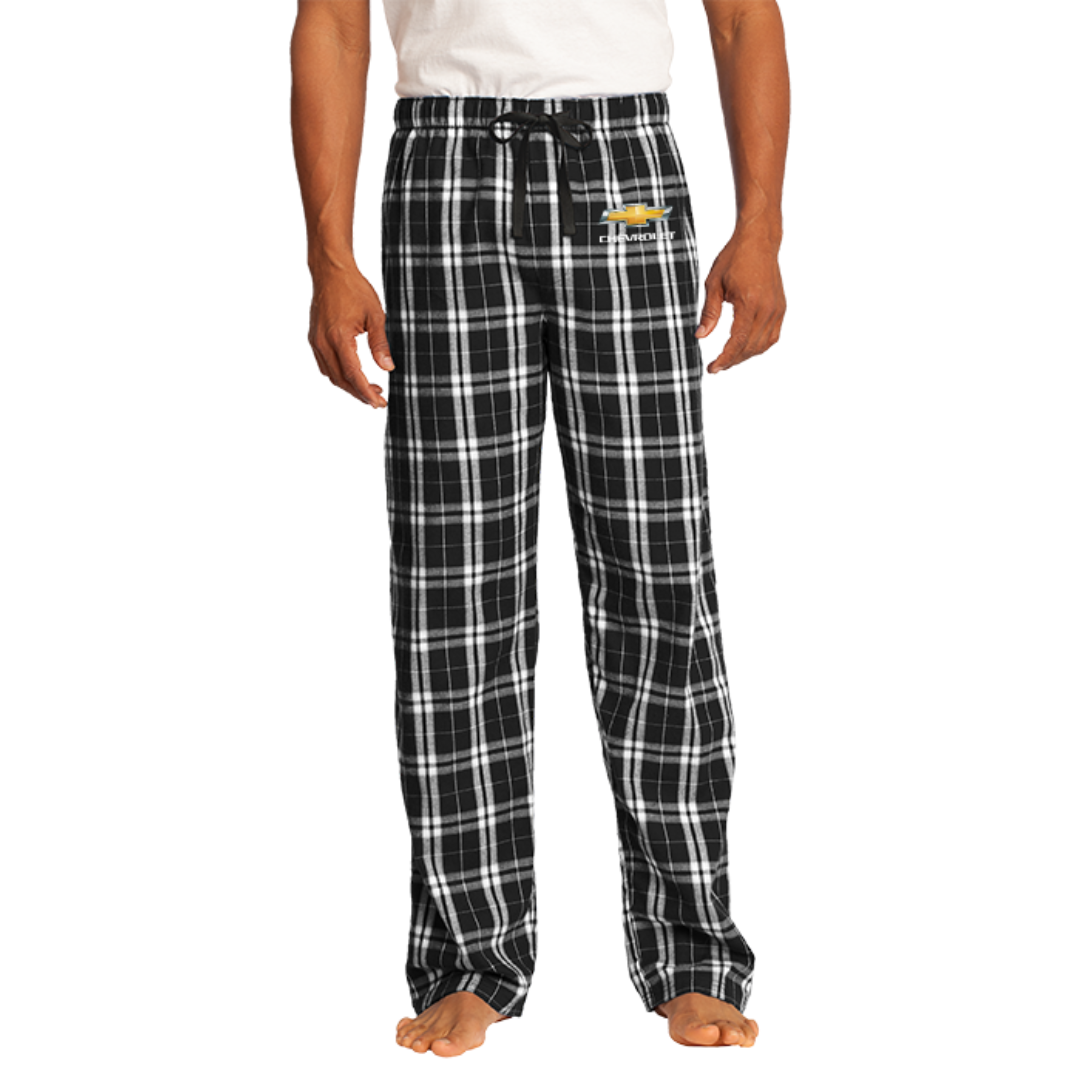 Chevrolet Gold Bowtie Flannel Plaid Pants