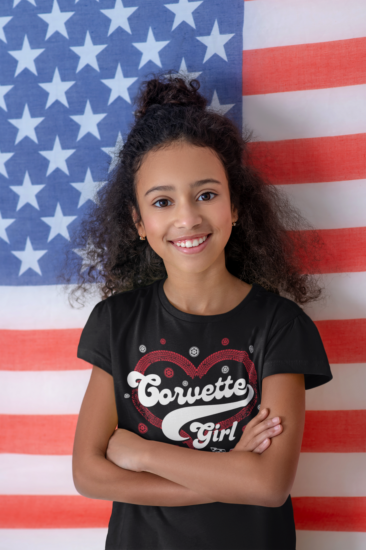 C6 Corvette Girl Youth Short Sleeve 100% Cotton Tee