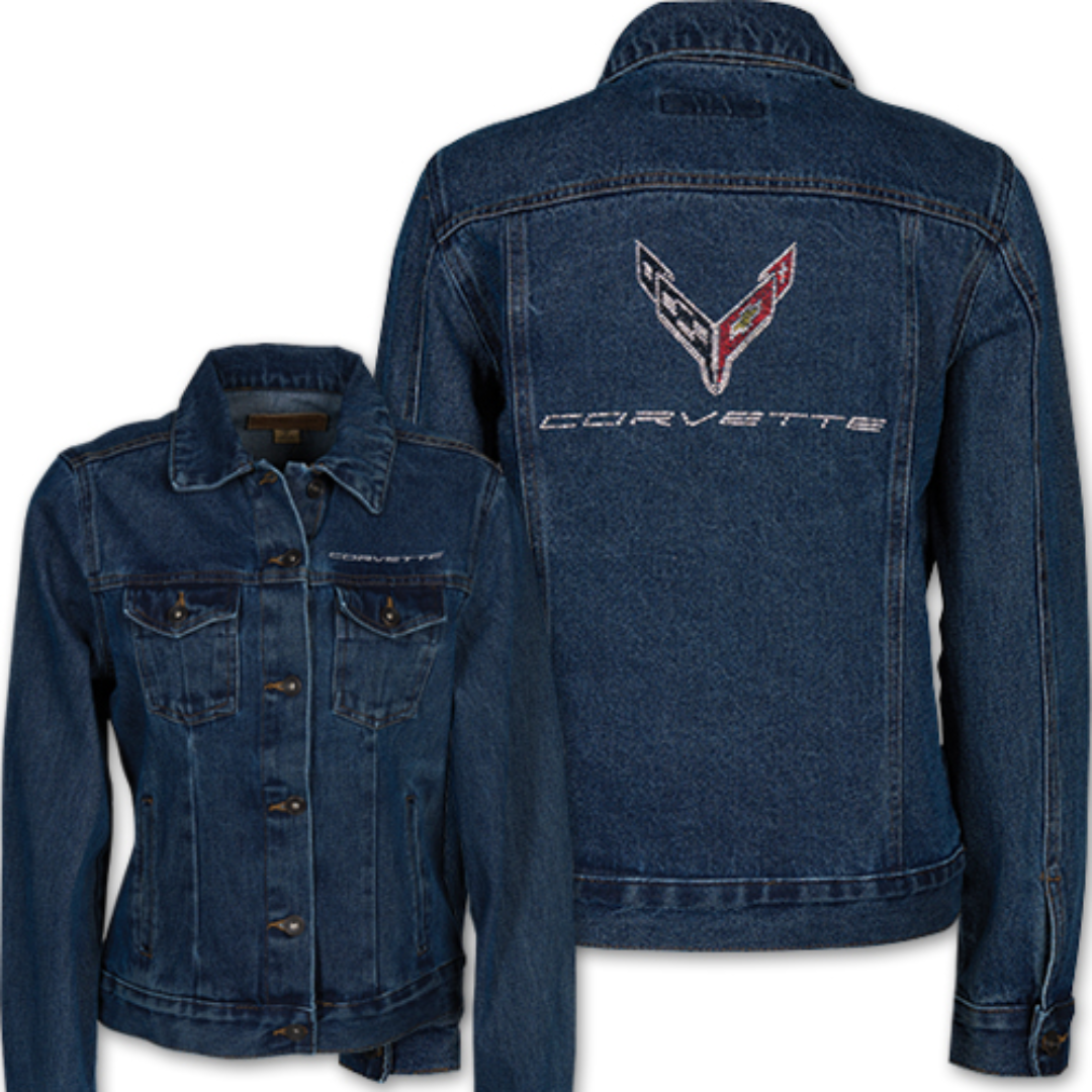 C8 2020 Corvette Jeweled Denim Jacket | Corvette Store Online