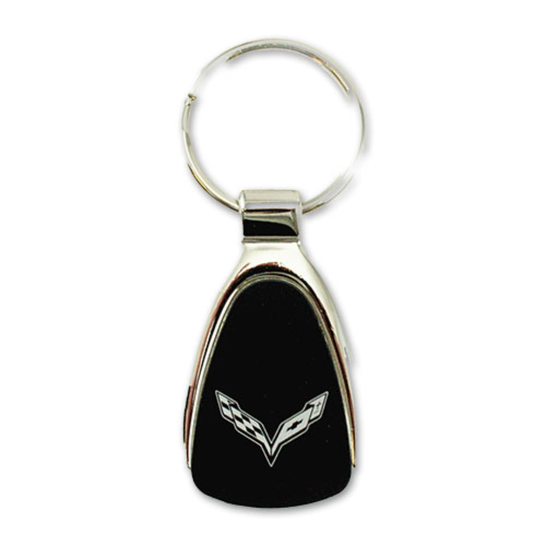 C7 CORVETTE CHROME TEARDROP KEY TAG