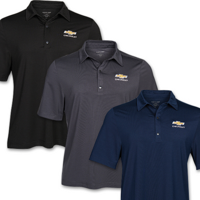 Men's Chevy Bowtie Snap-Up Performance Polo