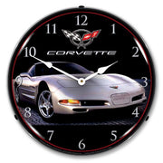 C5 Corvette in Silver Clock-694685357803'