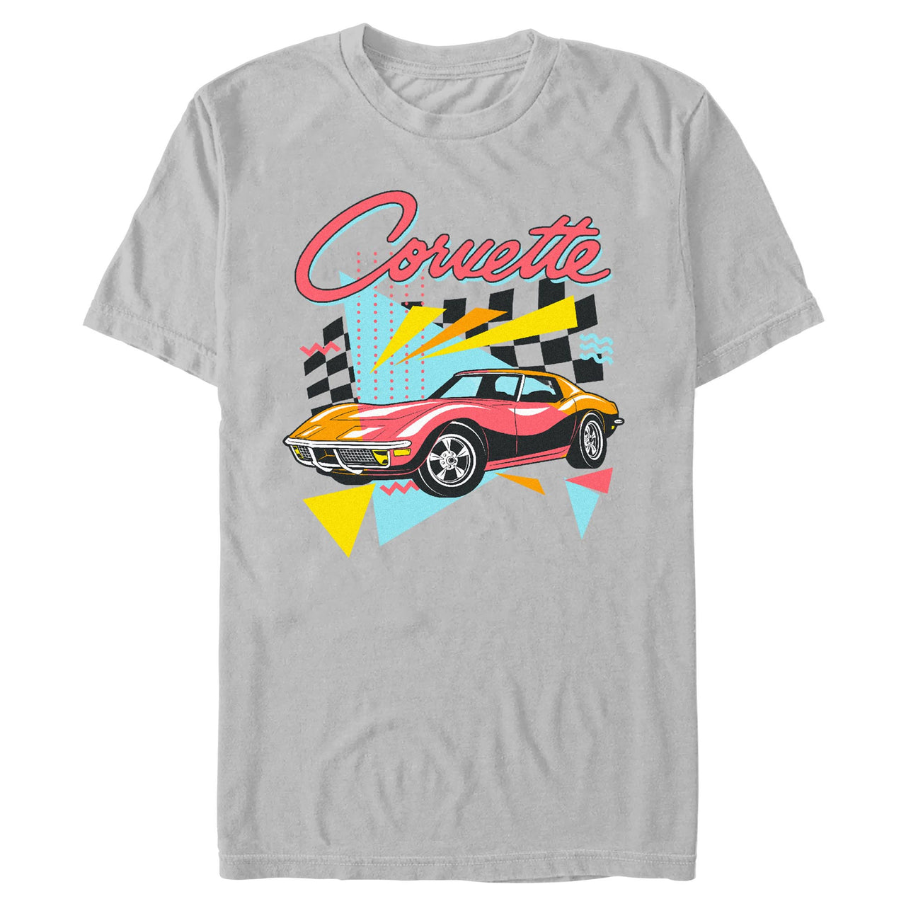 C3 Corvette Retro Geometric Ice Gray Tee